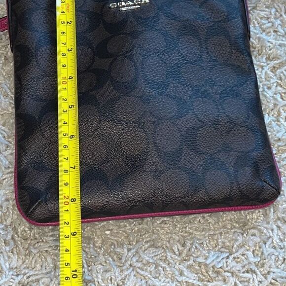 Coach Signature Crossbody Bag F35940 Brown & Pink Ruby - Picture 7 of 15